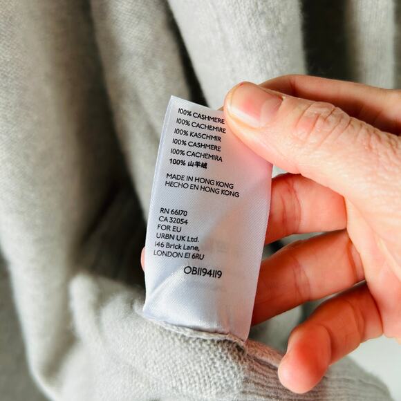 Maeve Cashmere Collection Gray Cardigan Size Large - Picture 5 of 5